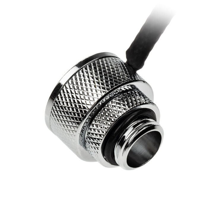 Alphacool Eiszapfen Temperatursensor G1/4 IG/IG mit AG Adapter - chrome image number 1