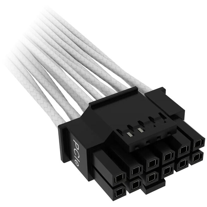 Corsair Premium Sleeved 12+4 Pin PCIe Gen5 12VHPWR 600W - wei&szlig; image number 1