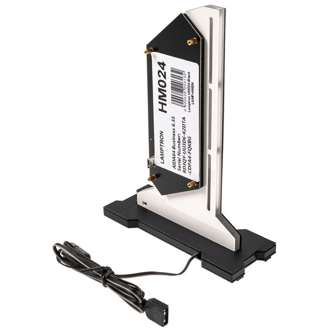 Lamptron vertical GPU holder with display - black image number 2