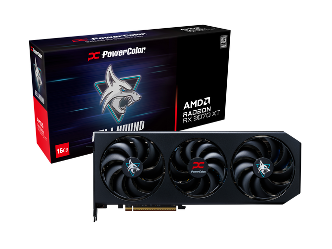 PowerColor Hellhound Radeon RX 9070 XT OC Grafikkarte, 16384 MB GDDR6 image number 0