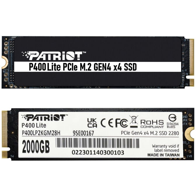 Patriot P400 Lite SSD, PCIe 4.0 M.2 Type 2280 - 2 TB image number 2