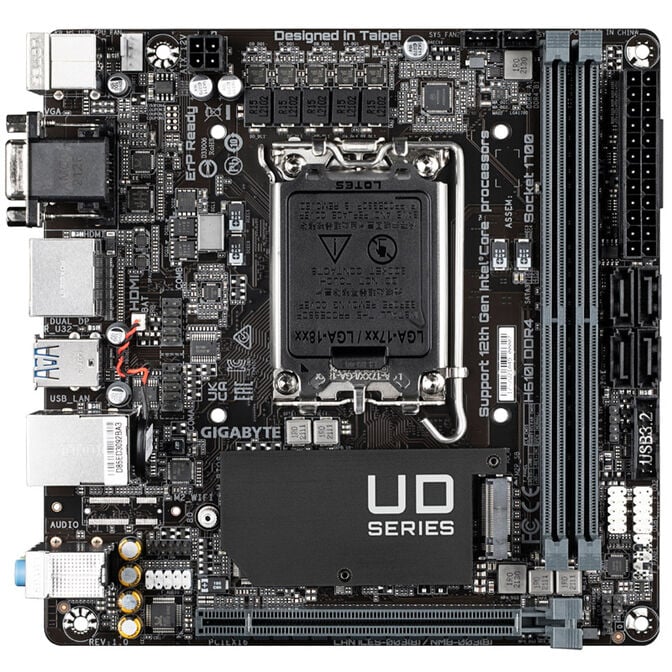 GIGABYTE H610I DDR4 motherboard, socket LGA 1700, Intel H610, Mini-ITX, DDR4 image number 2