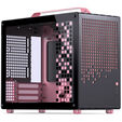 Jonsplus Z20 Micro-ATX Geh&auml;use, mit Tragegriff - schwarz/pink image number null