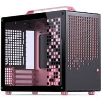 Jonsplus Z20 Micro-ATX Geh&auml;use, mit Tragegriff - schwarz/pink