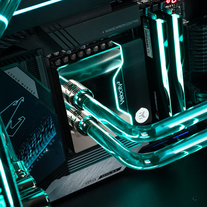 Gaming PC Crystal Phantom, Intel Core Ultra 9 285K, NVIDIA GeForce RTX 5090 - Custom Water Cooling image number 4