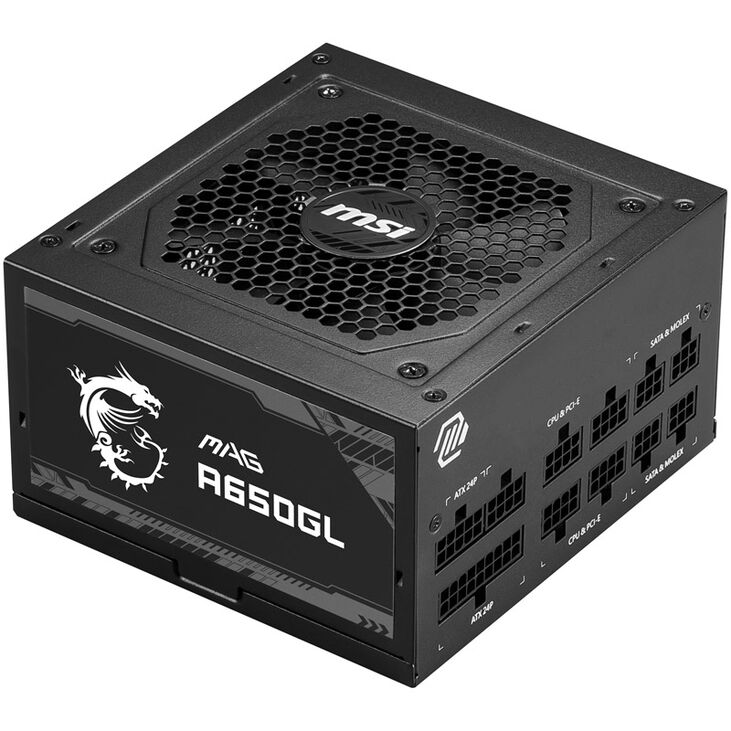 MSI MAG A650GL  Netzteil, 80 PLUS Gold, vollmodular, ATX 3.0 - 650 Watt image number 5