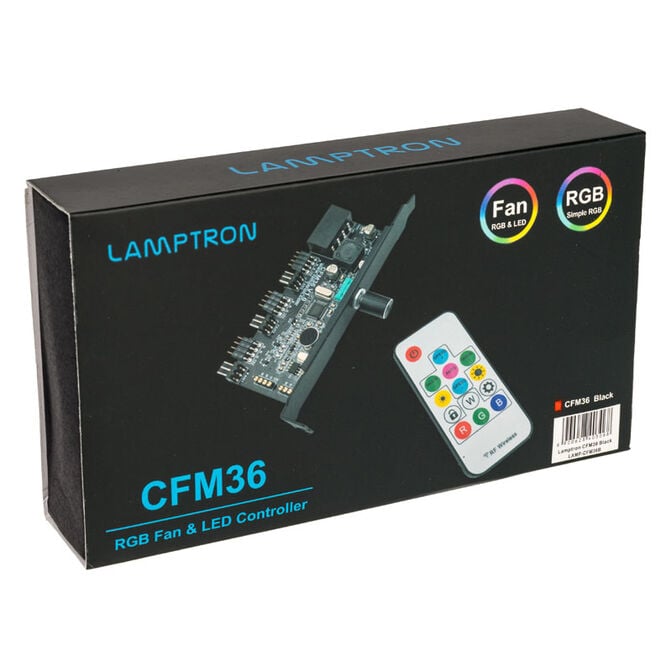 Lamptron CFM36 L&uuml;fter- und RGB-LED-Controller f&uuml;r PCI-Slot - schwarz image number 3