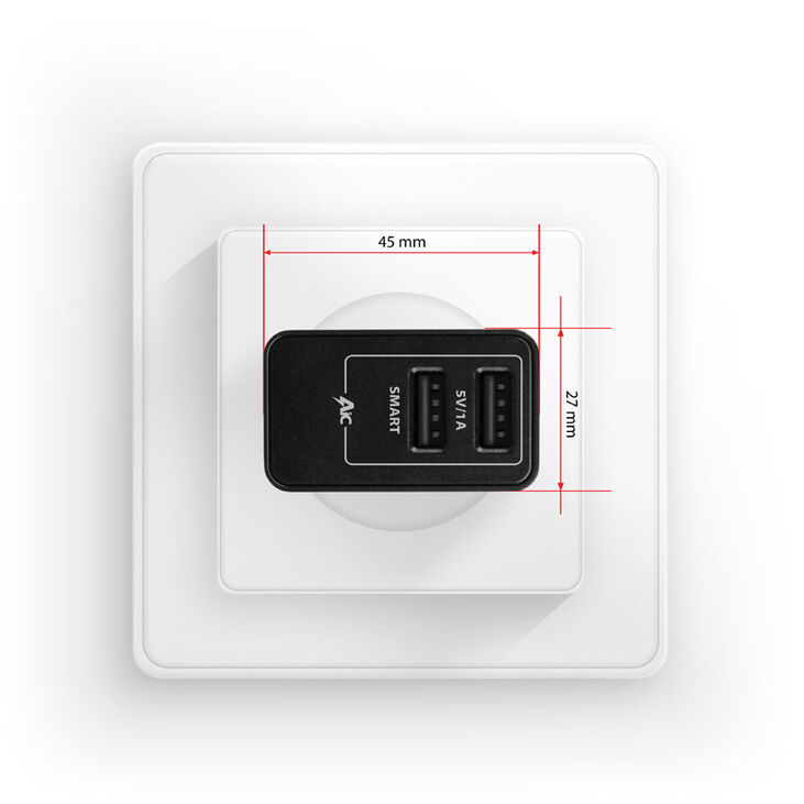 AXAGON ACU-DS16 Ladegerät, 2x USB-A, Smart 5V 1,2A, 16W - schwarz image number 4