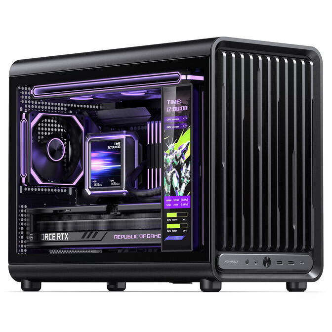 Jonsbo D33 STD PC Case, Mini Case, mATX, Tempered Glass - black image number 4