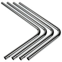 Bitspower Messing Hardtube 16mm AD, 220x300mm, 90 Grad - 4er-Pack, silber
