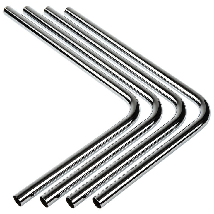 Bitspower Brass Hardtube 16mm OD, 220x300mm, 90 degrees - 4-pack, silver image number 0