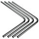 Bitspower Brass Hardtube 16mm OD, 220x300mm, 90 degrees - 4-pack, silver