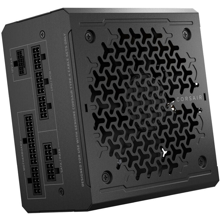 Corsair RMe Series RM750e 80 PLUS Gold power supply, modular, ATX 3.1, PCIe 5.1 - 750 watts, black image number 2