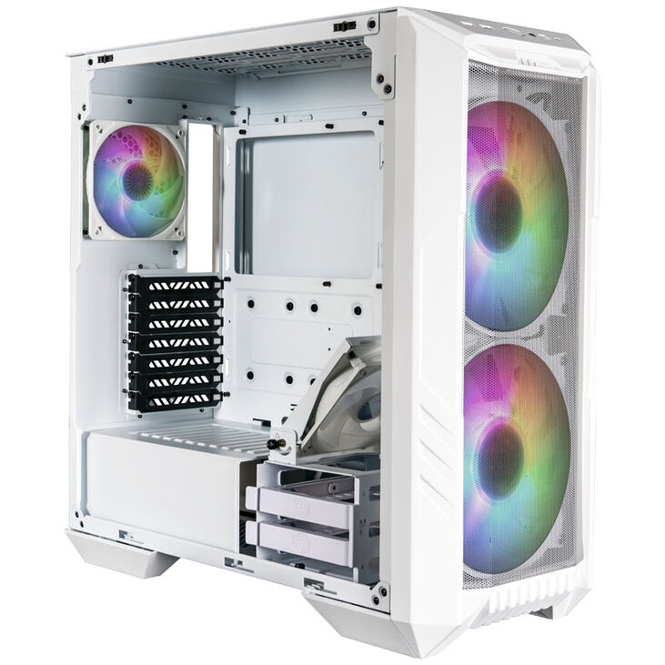 Cooler Master HAF 500, Midi-Tower, ARGB, Tempered Glass - weiß image number 5