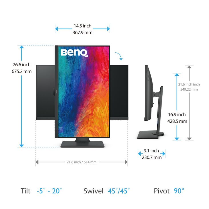 BenQ PD2705Q, 68.6 cm (27 inches) QHD, 60Hz, IPS - DP, HDMI image number 6