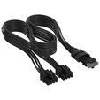 Corsair Premium Sleeved 2x 8-Pin zu 12V-2x6-Kabel, f&uuml;r Typ-4-Netzteil - schwarz image number null