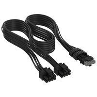Corsair Premium Sleeved 2x 8-Pin zu 12V-2x6-Kabel, f&uuml;r Typ-4-Netzteil - schwarz