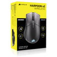 Corsair HARPOON v2 WIRELESS Gaming Mouse, Black, Backlit RGB LED, 26000 DPI, Optical image number null