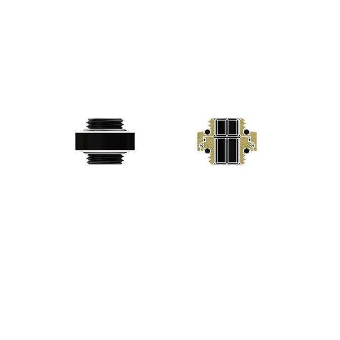 Thermal Grizzly DeltaMate Extender Fitting, Brass, G1/4&rdquo; Thread - Black, MM7R image number 1