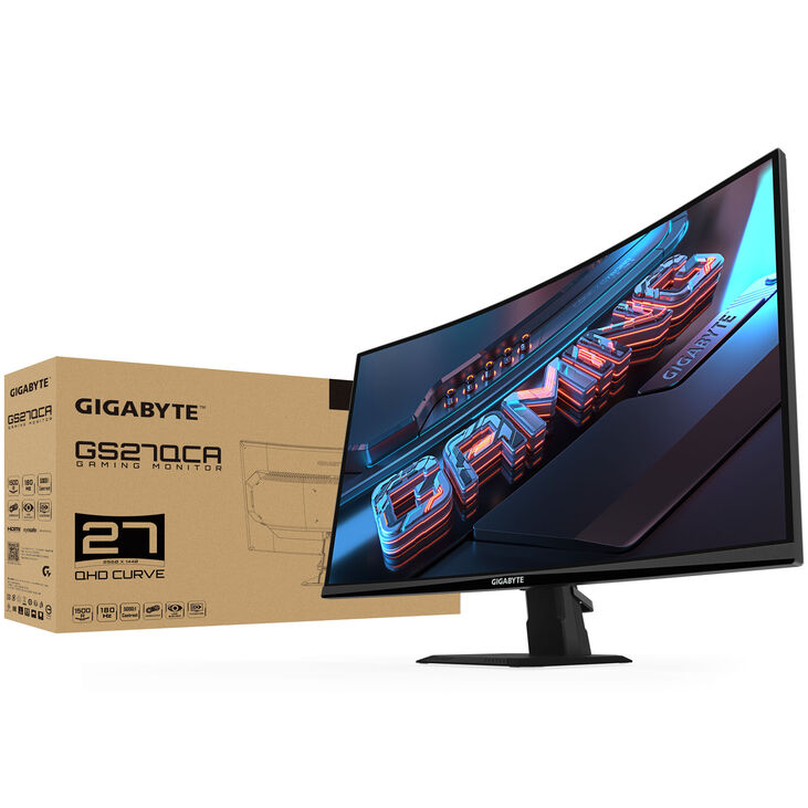 GIGABYTE GS27QCA EU 27 Zoll Curved Gaming Monitor, 180Hz, WQHD, VA, AdaptiveSync image number 8
