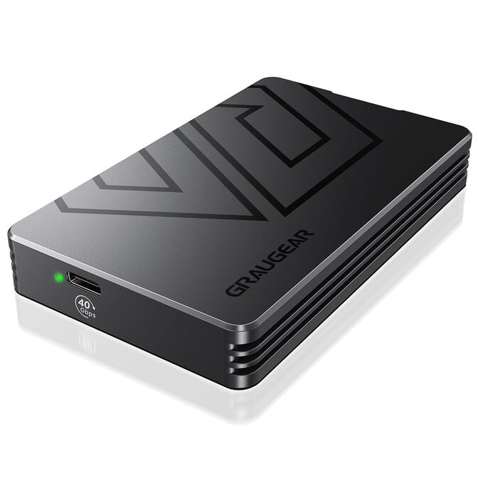 Graugear G-M2U4-40G01 SSD-Geh&auml;use, USB4, PCIe 4.0 x4 NVMe Support, l&uuml;fterlos - schwarz image number 0