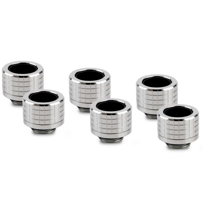 Thermal Grizzly DeltaMate Kompressions-Fitting, Messing - Gloss Nickel, HT14, 6er-Pack image number 0