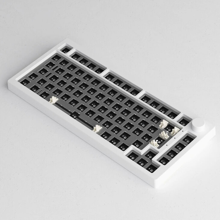 AKKO 5075B Via Barebone Gaming Keyboard, 75% - ANSI, Moon White image number 2