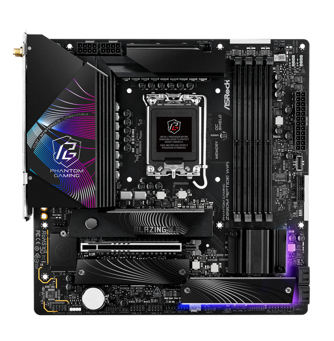 ASRock Z890M RIPTIDE WiFi motherboard, socket LGA 1851, Intel Z890, Micro-ATX, DDR5 image number 4