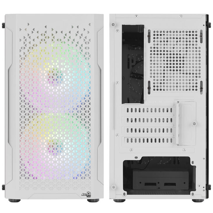 Aerocool Trinity Mini-Tower V2, Tempered Glass - weiß image number 2