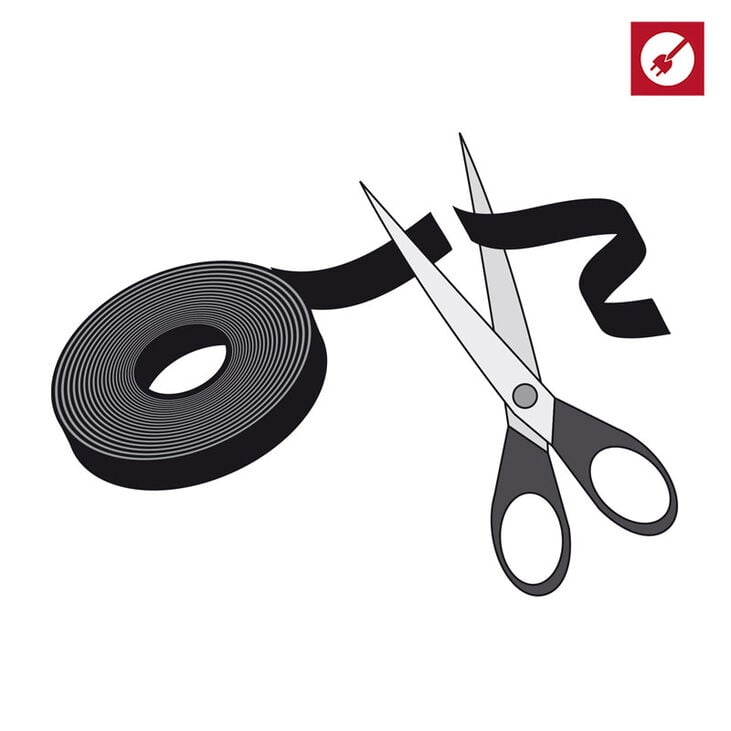 LABEL THE CABLE PRO Roll Dual Velcro Tape Roll 25m - black image number 4