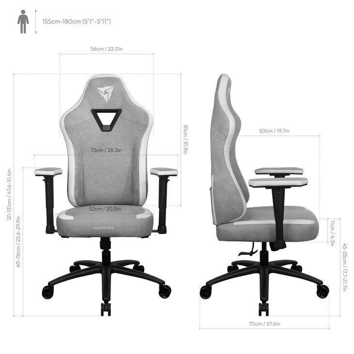 ThunderX3 EAZE Loft - Gaming Stuhl - Gray image number 7