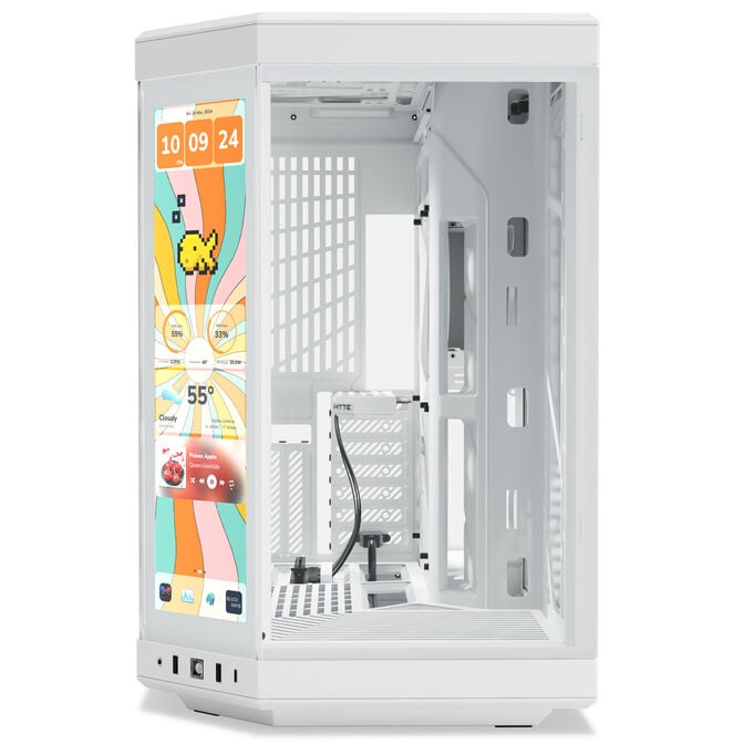 Hyte Y70 Mid Tower Touch Infinite - Snow White + FP12 3-Pack & NP50 image number 3