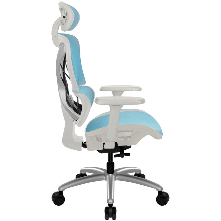 ThunderX3 XTC Ergonomischer Bürostuhl - weiß/blau image number 3