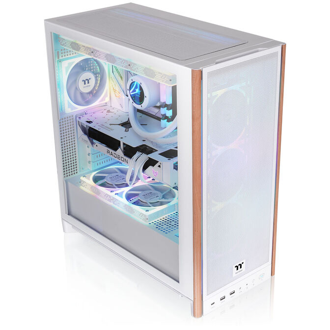Thermaltake S370 WS PC Case, Mid-Tower, E-ATX, Tempered Glass - white image number 3