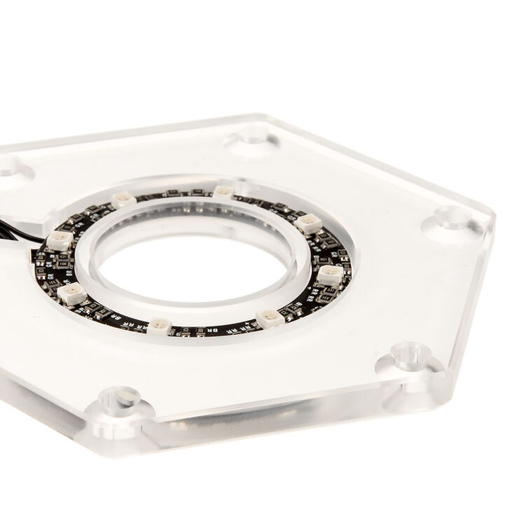 Bitspower Hexagon Add-On for reservoir, RGB image number 1