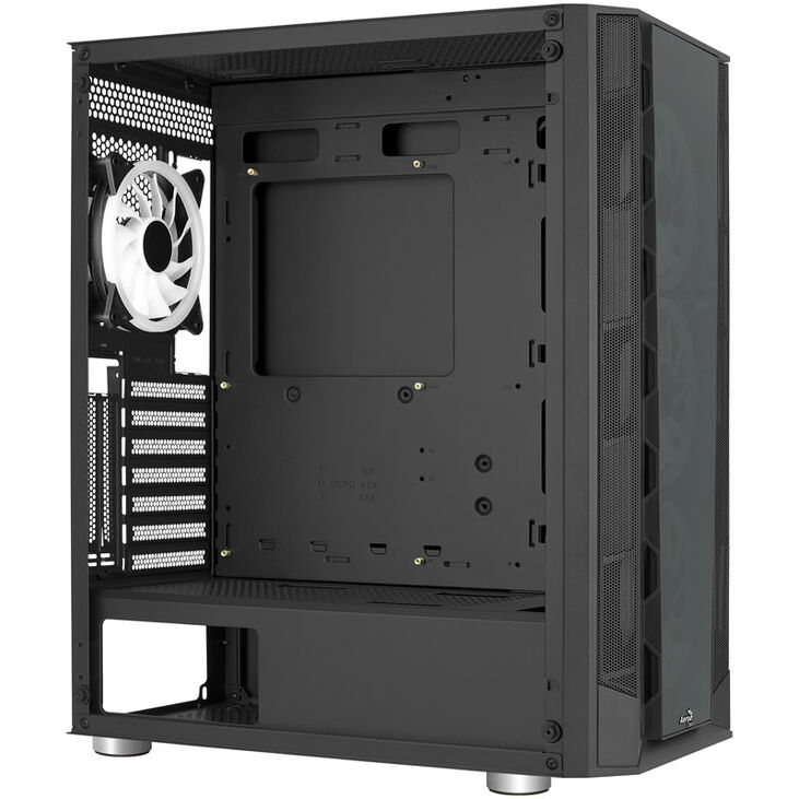 Aerocool Prism FRGB Mid Tower, ATX, Tempered Glass - Black image number 4