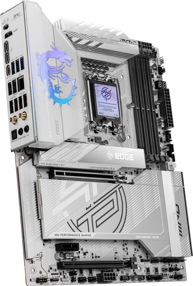 MSI MPG Z890 Edge TI WIFI motherboard, Socket LGA 1851, Intel Z890, ATX, DDR5 image number 1