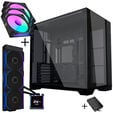 Lian Li O11 Vision Compact PC Case Bundle + HydroShift II LCD-S 360TL AiO + 3x UNI FAN SL-INF 120 Reverse Blade Fans - black image number null
