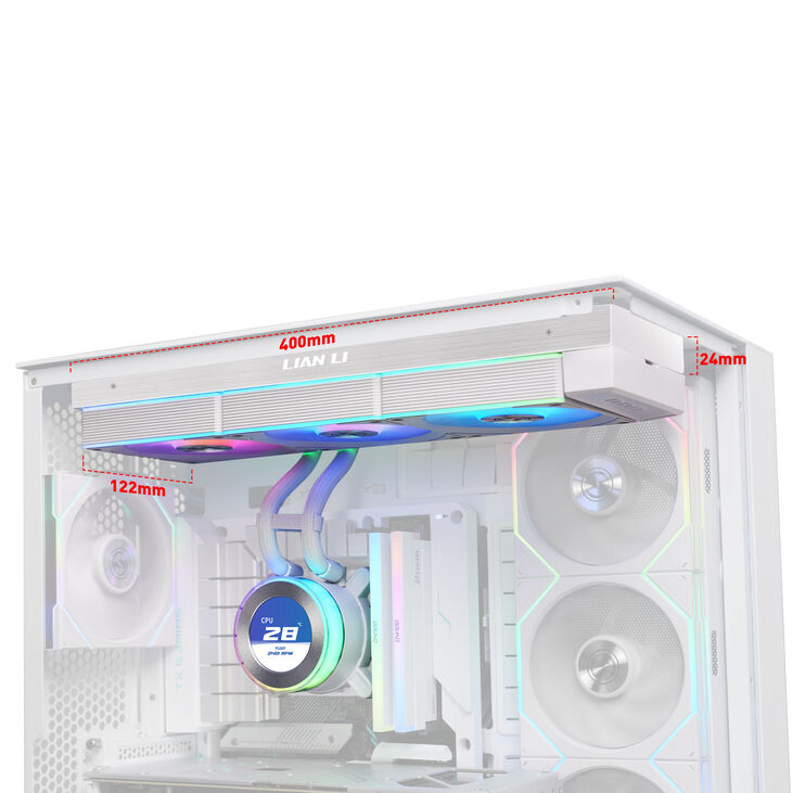 Lian Li HYDROSHIFT II LCD-C 360CL ARGB AiO Wasserkühlung - weiß image number 2