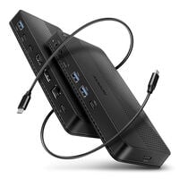 AXAGON HMC-U4 USB-C Dock, HDMI + DP, USB 3.2 Gen 2, PD 100W - black