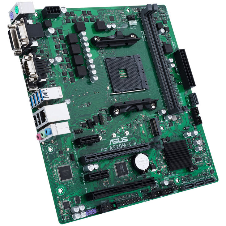ASUS PRO A520M-C II/CSM, AMD A520 motherboard, Socket AM4, DDR4 image number 1