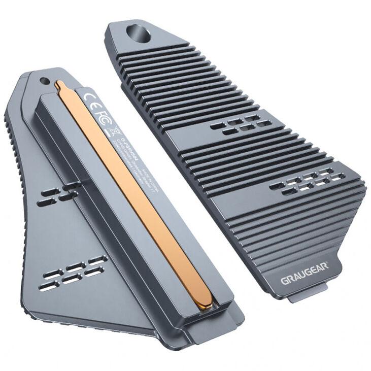 Graugear Heatpipe Kühlkörper für PS5 Speichererweiterung für M.2 NVMe SSD mit integrierter Abdeckung image number 0