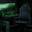 Razer Iskur V2 NewGen Gaming Chair, ergonomic design, HyperFlex lumbar support, 4D armrests - black/green image number null