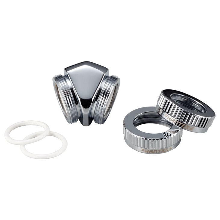 PHANTEKS Glacier Adapter 45 Grad 16mm AD auf 16mm AD Hardtube, chrome silber image number 3