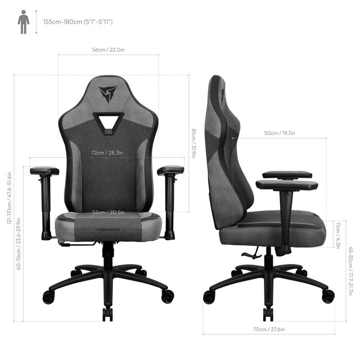 ThunderX3 EAZE Loft - Gaming Stuhl - Black image number 7