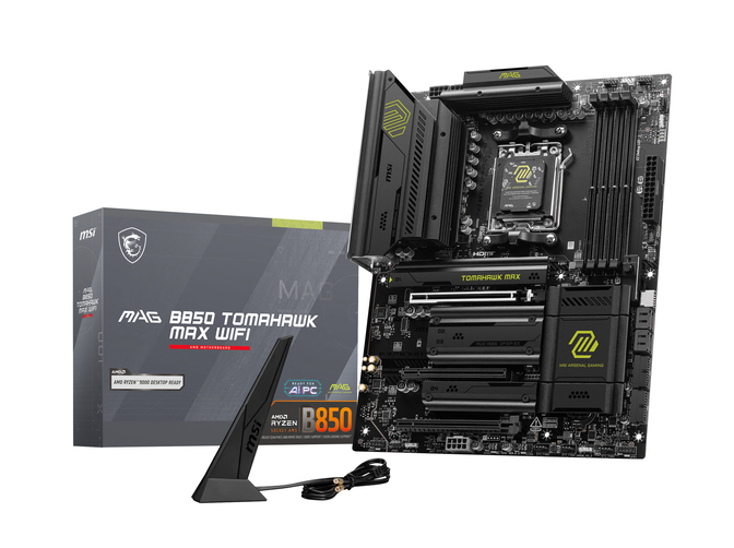 MSI MAG B850 Tomahawk Max WiFi Motherboard, socket AM5, AMD B850, ATX, DDR5 image number 0