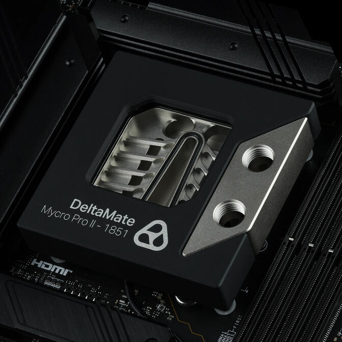 Thermal Grizzly DeltaMate CPU Block MPII CPU-Wasserk&uuml;hler, Intel 1851, ARGB, G1/4 Zoll - schwarz image number 6