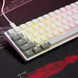 Corsair CLIPPER PRO MINI 60 Hall Effect Gaming Keyboard, Backlit RGB LED, CORSAIR MGX Core, WHT , PBT DS Keycaps image number null