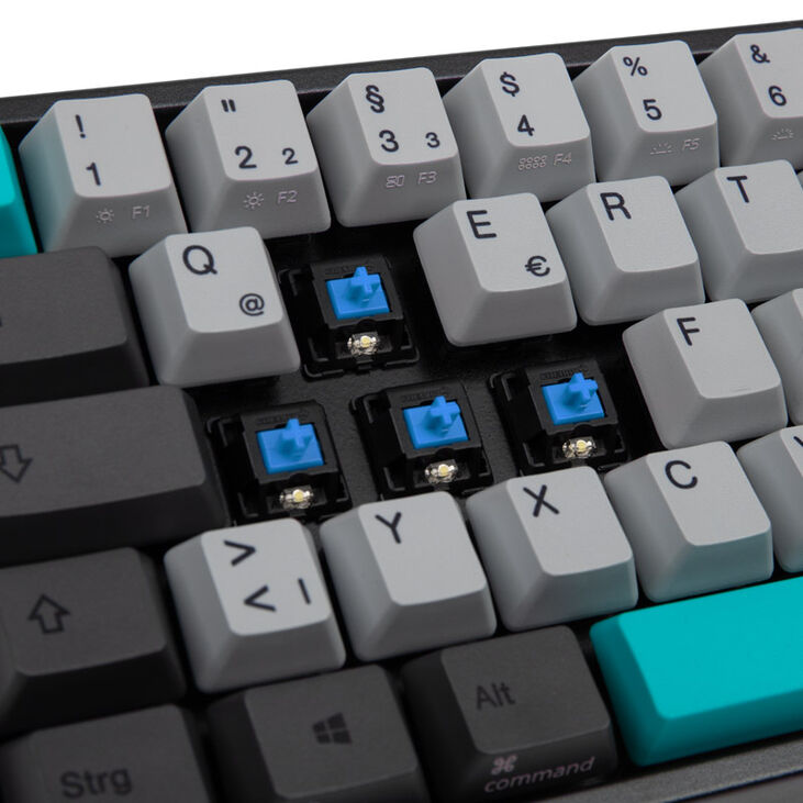 Ducky Miya Pro Moonlight TKL Gaming Tastatur für PC/Mac, MX-Blue, weiße LED - dunkelgrau image number 6