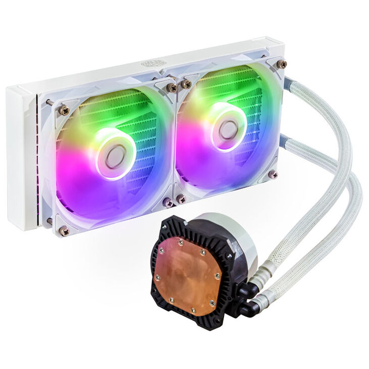 Cooler Master MasterLiquid 240L Core ARGB AiO Wasserkühlung - weiß image number 1